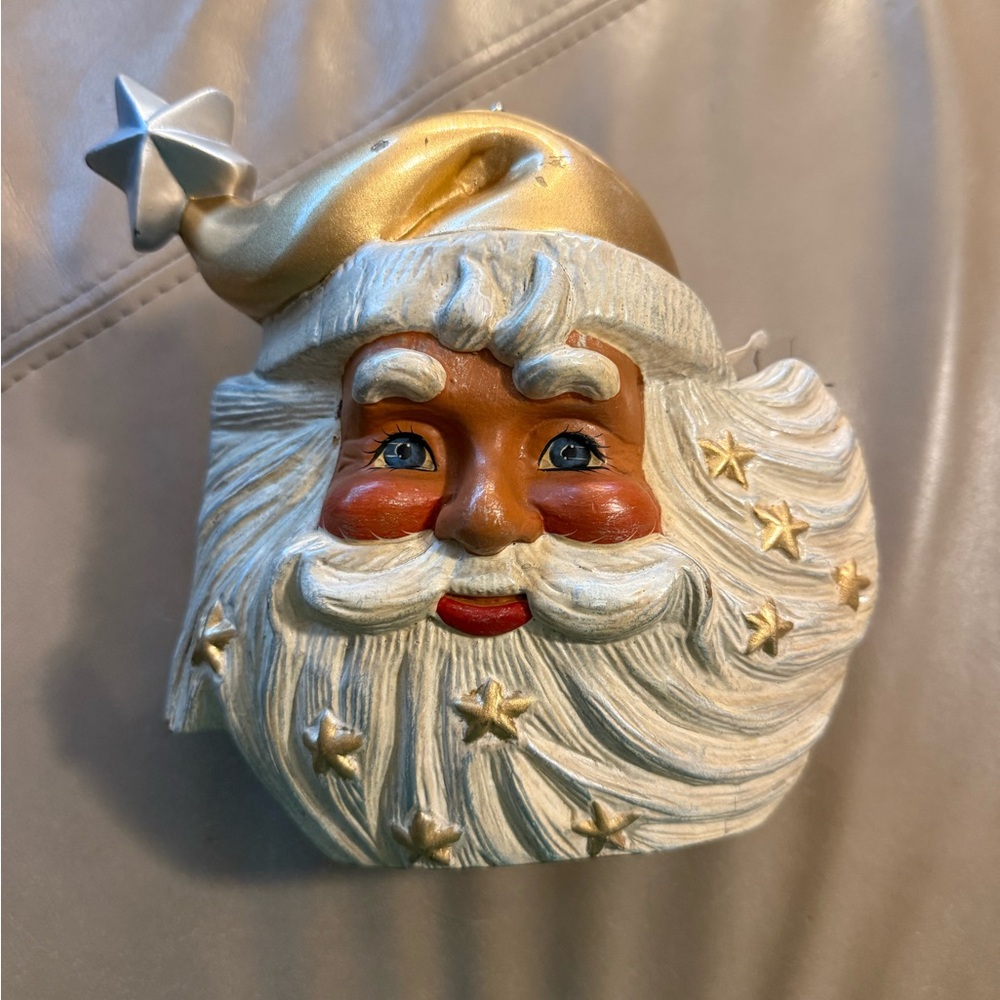 Timmy Woods Gold Santa Acacia Wood Bag Vintage